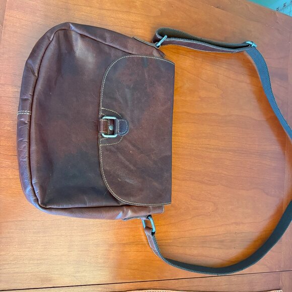 Gorgeous Jack Georges crossbody bag, all leather, brown. - Picture 1 of 7